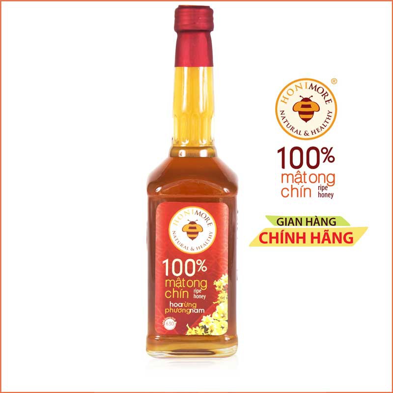 Mật ong nguyên chất Honimore Hoa Phương Nam 630g - mật ong rừng tăng cường sức đề kháng, tốt cho dạ dày, làm đẹp da