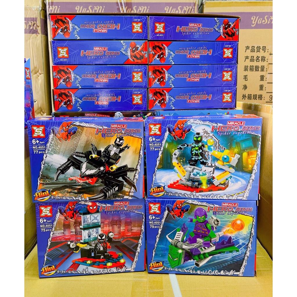 Đồ chơi lắp ghép siêu anh hùng - ninja - my world - người nhện - pubg