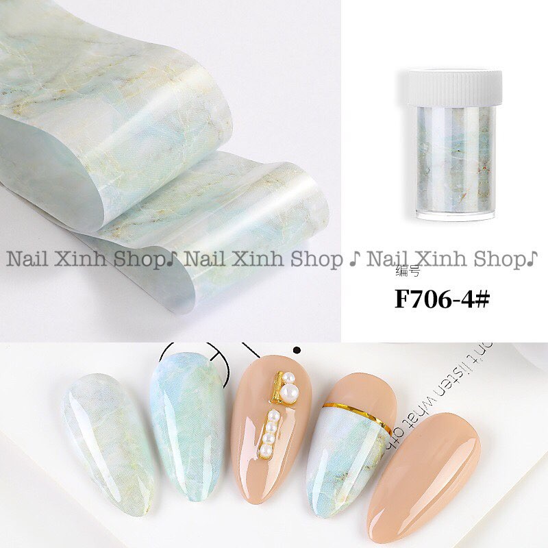 [ NEW] Giấy Foil Dán Móng Tay Họa Tiết Đá Cẩm Thạch - Nail Xinh Shop