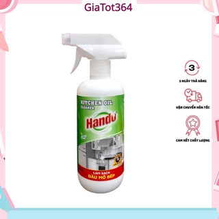 Chai Tẩy đồ sành sứ dầu mỡ bếp vách kính nhà tắm dạng chai có vòi xịt Hando 570ml