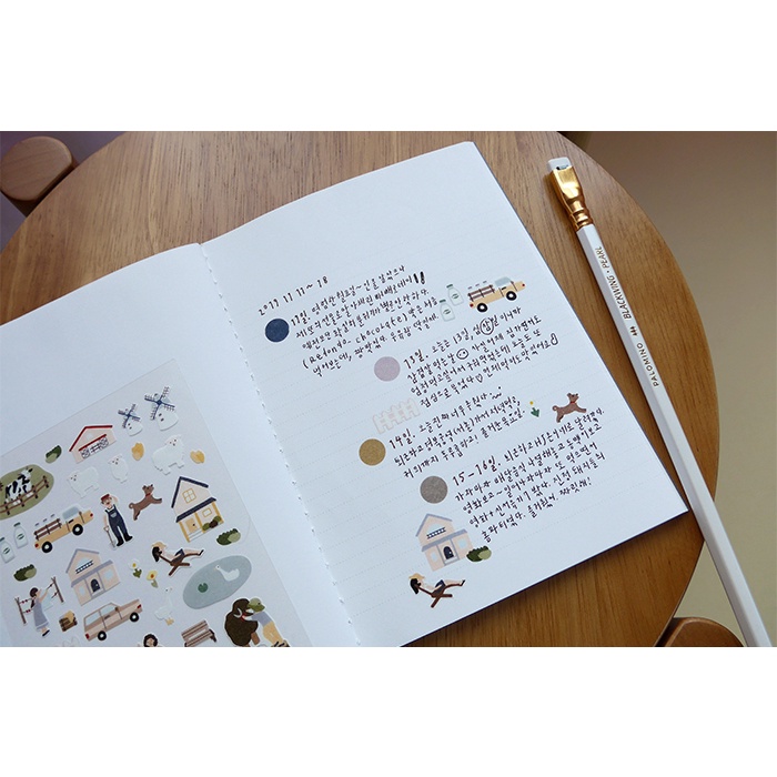 Sticker Village Hàn Quốc siêu dễ thương hãng Suatelier - chủ đề/ theme farm, nông trại, chăn nuôi