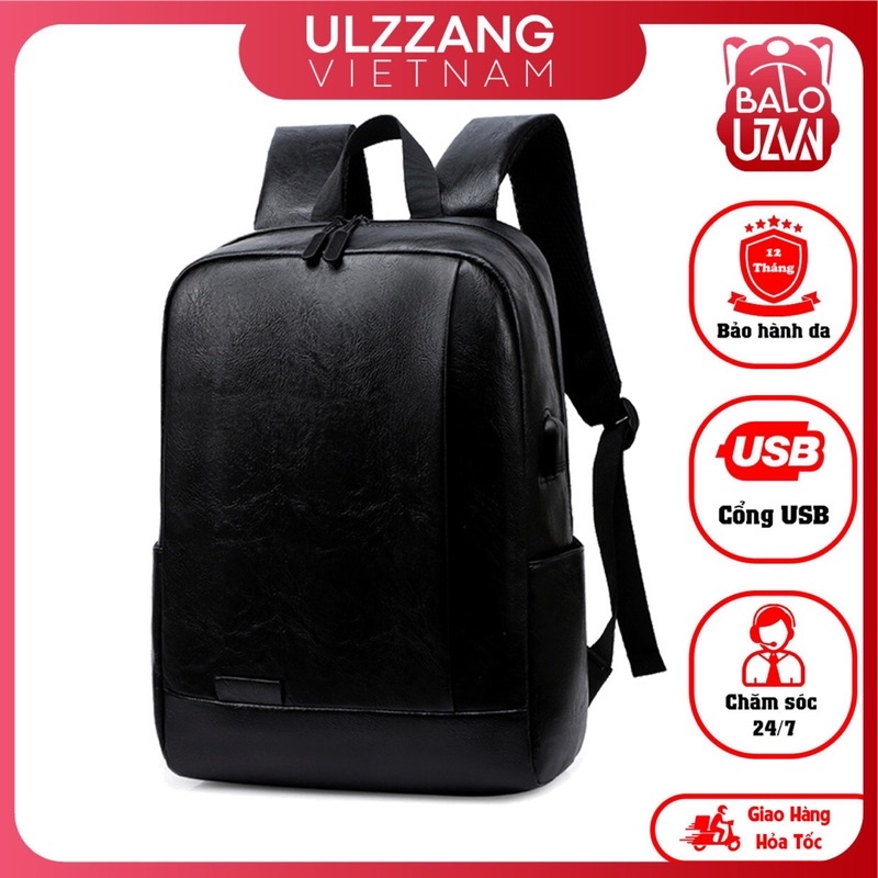 Balo da nam nữ đi học Ulzzang basic chống nước, cặp sách laptop phong cách Unisex Hàn Quốc dành cho học sinh, sinh viên.