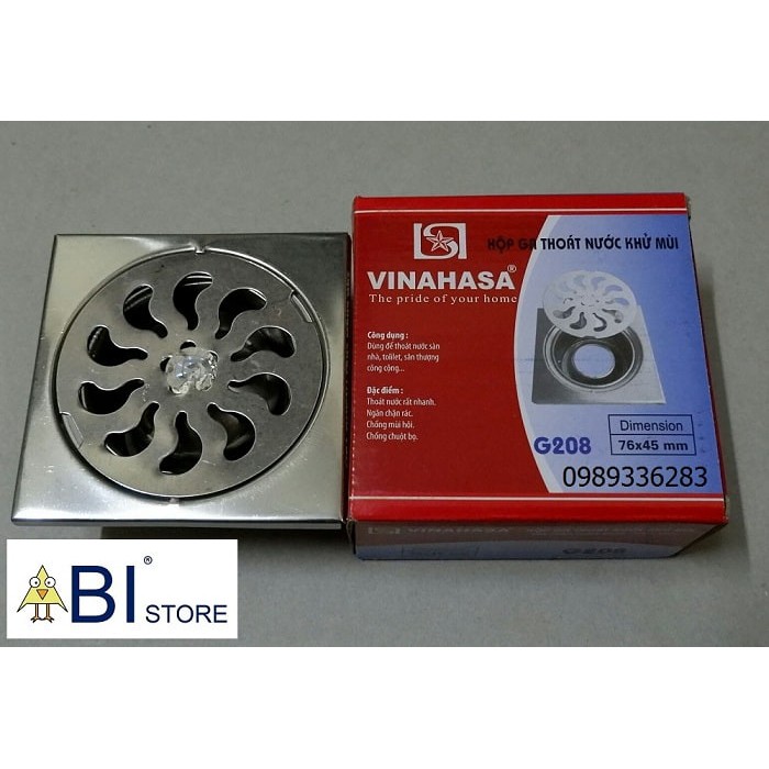 GA THOÁT SÀN INOX D60, D76, D90, D110 VINAHASA HÀNG ĐẸP GIÁ RẺ