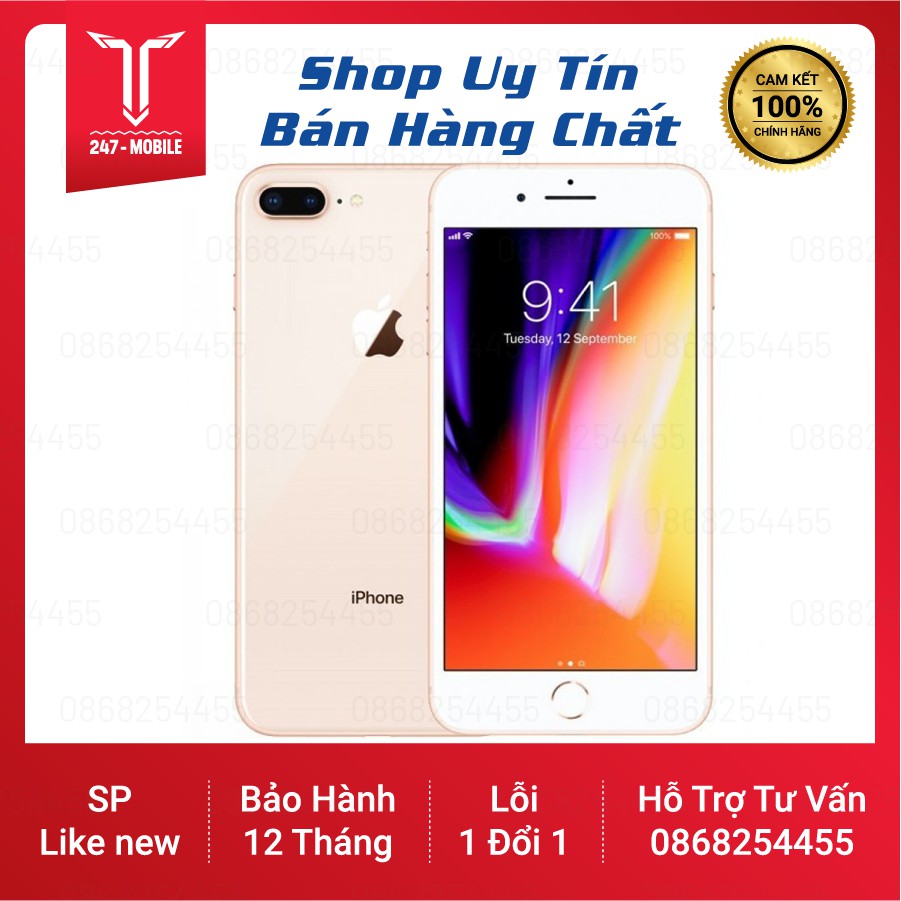 Điện Thoại Iphone 8 Plus Quốc Tế 64GB Mất Vân Tay Mới 99% Bảo Hành 12 Tháng