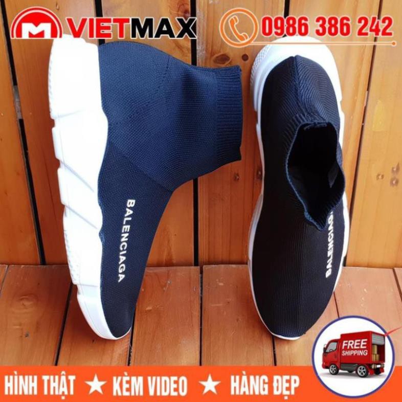 Giày Balen Cổ Chun Đen Trắng Cổ Cao Hàng Việt Nam ^ new RT