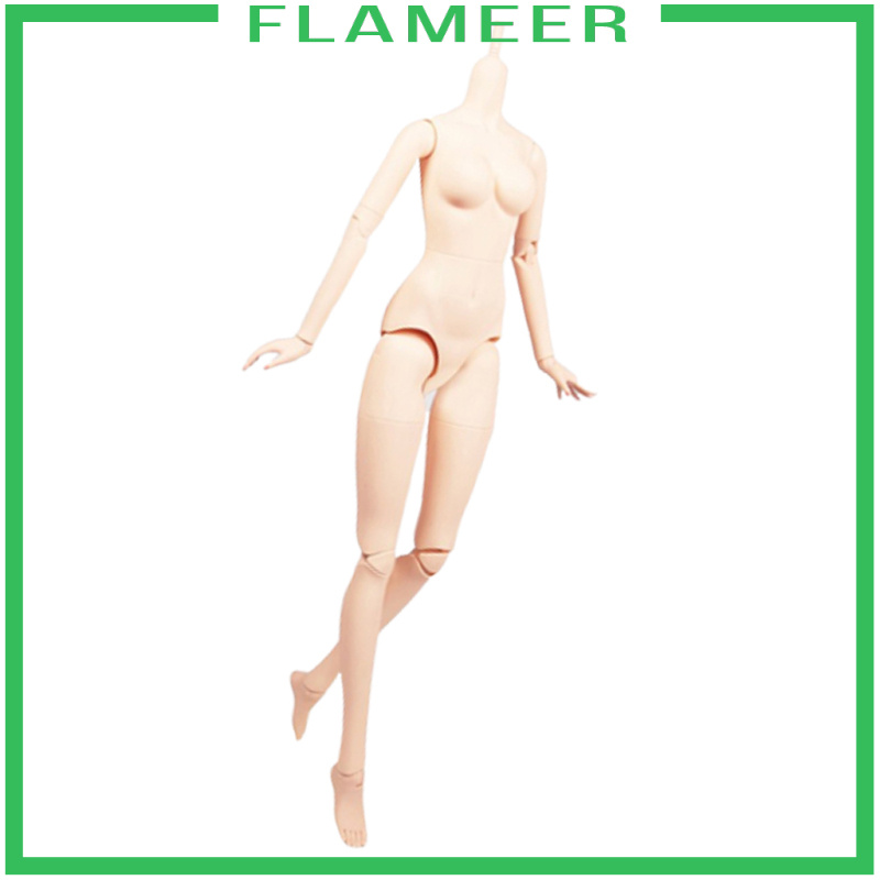 [FLAMEER]60cm Ball Jointed Doll Nude Vinyl Body Mold without Head DIY Practice Parts