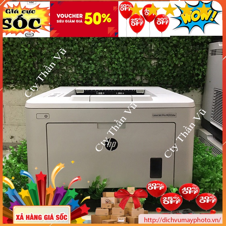 MÁY IN HP LASEJET PRO M203DW IN TRẮNG ĐEN 2 MẶT TỰ ĐỘNG KẾT NỐI WIFI IN ẤN KHÔNG DÂY kholinhkienmayin