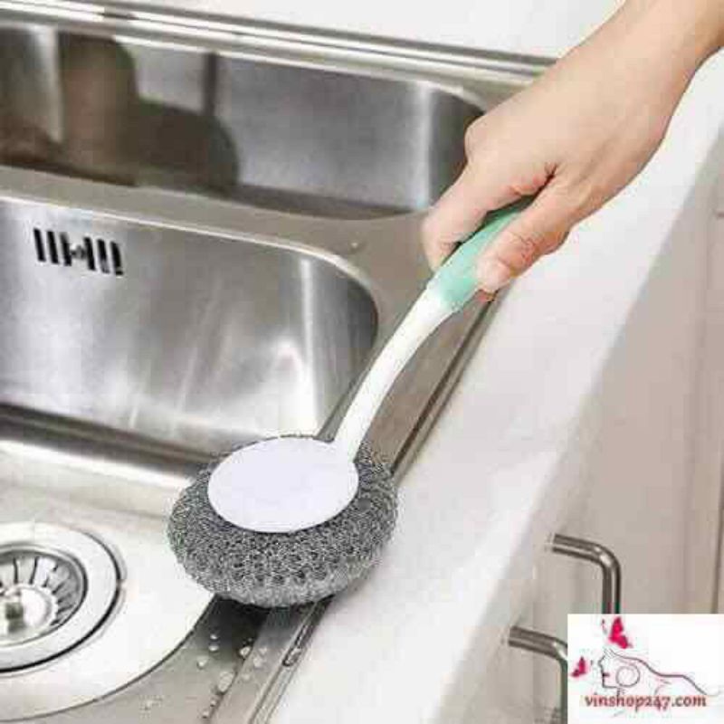 Cọ soong nồi có tay cầm,tiện dụng trong mọi gia đình#