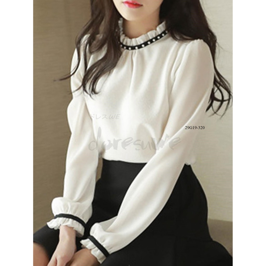 ÁO SƠ MI TRẮNG TIỂU THƯ -G19-320