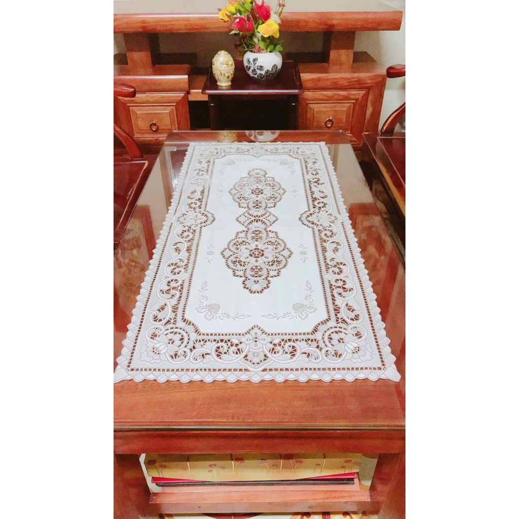 [SIÊU RẺ] Khăn trải bàn Ren Hoa Nhật 40x92cm - HÀNG ĐẸP