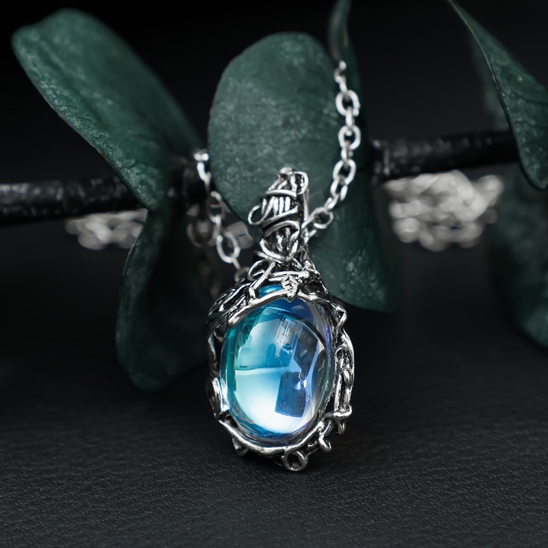 (Hot Sale) Vòng cổ HợP Kim ĐíNh Đá MặT Trăng Tự Nhiên Vintage