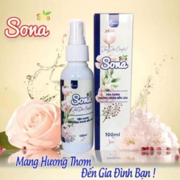 Chai, lọ Nước Xịt Xả Vải Khô SoNa -  tinh dầu xả vải khô Hương nước hoa Comfort 100ml