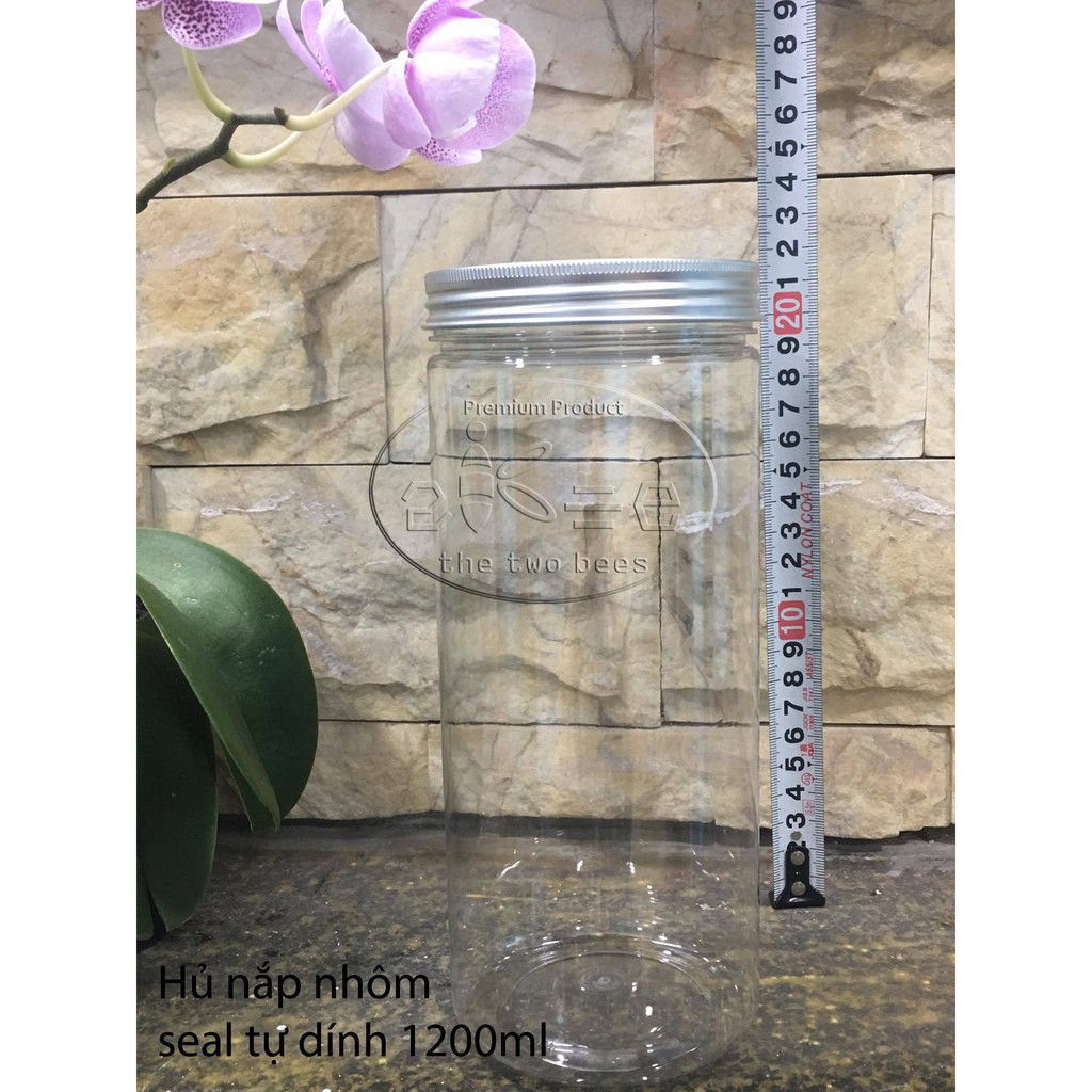 [GIÁ HỦY DIỆT] 12 hủ nhựa 1200ml PET Nắp Nhôm Vặn (KT: 9cm x 21 cm)