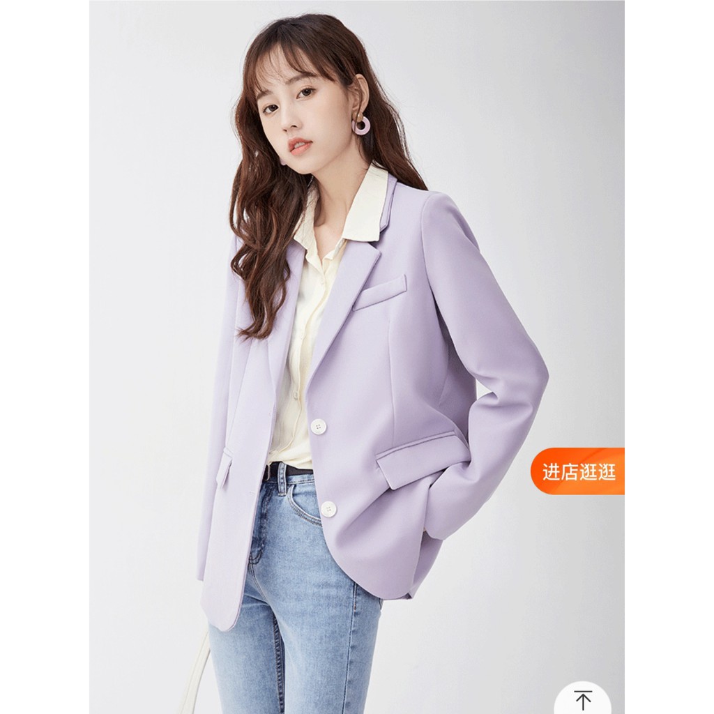 Áo Khoác Blazer Nữ Dáng Rộng Mẫu 2021 Phong Cách Hàn Quốc