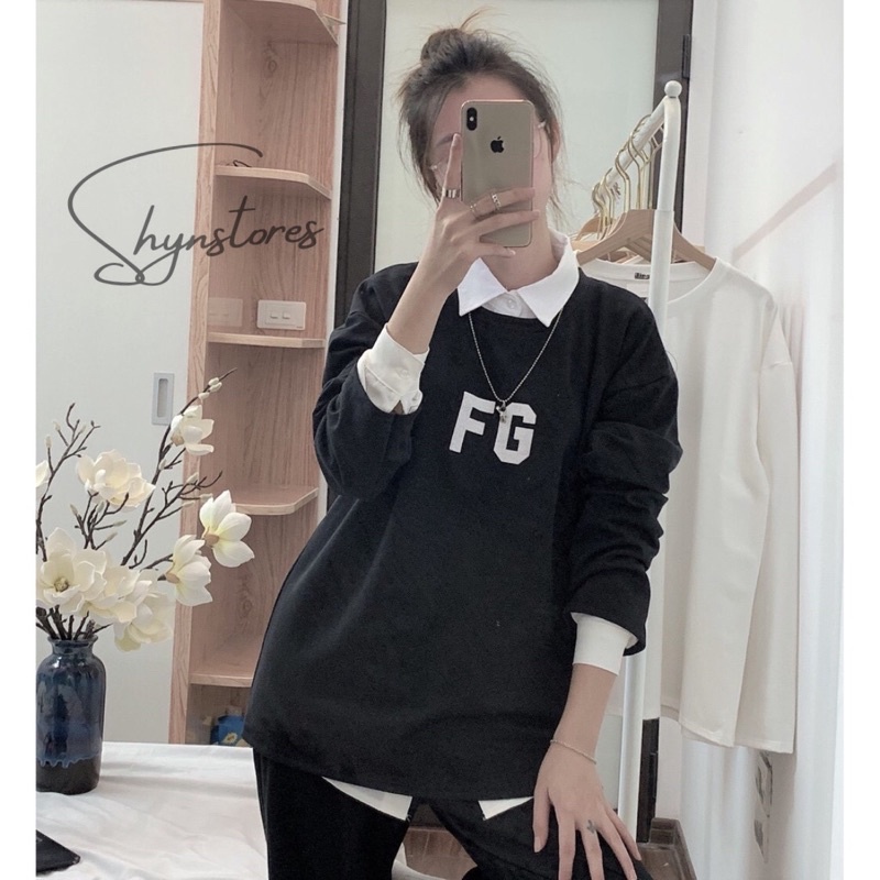 Áo nỉ sweater nữ Shynstores - áo nỉ da cá tay suông cao cấp