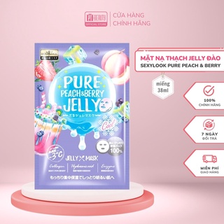  Lẻ 1 miếng Mặt nạ thạch jelly đào SEXYLOOK Pure Peach & Berry Jelly Mask dưỡng trắng da 38ml 