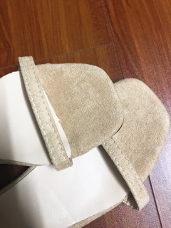 [SẴN BE 38/NÂU 38 - SALE] Sandal dây mảnh da lộn (ảnh thật ở cuối)