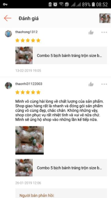 Combo 5 bánh tráng trộn sa tế muối hành phi tứ quý size bự !