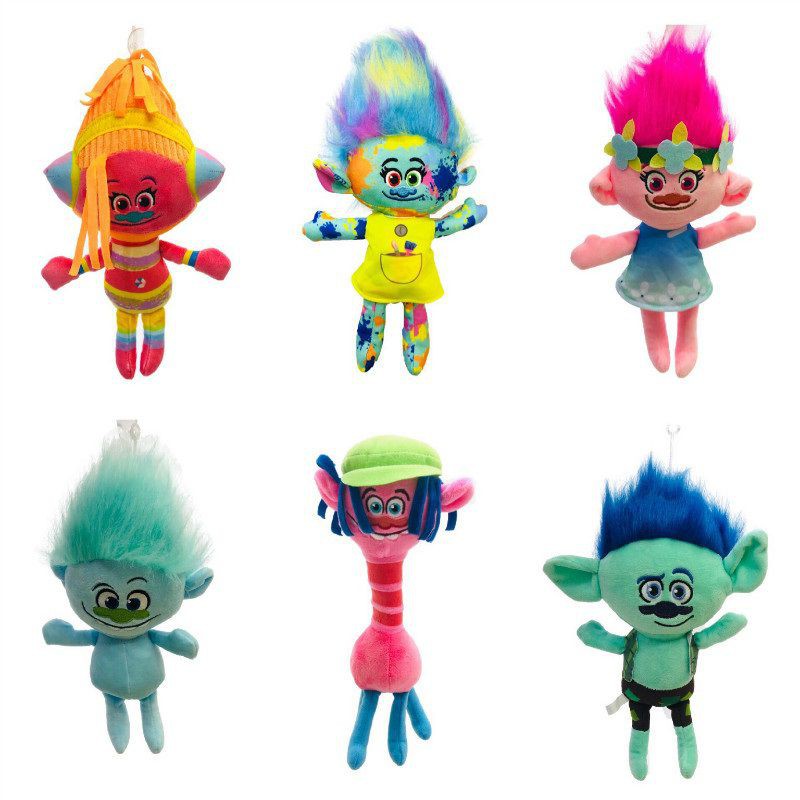 Búp Bê Nhồi Bông Nhân Vật Hoạt Hình Trolls Poppy Branch Barb