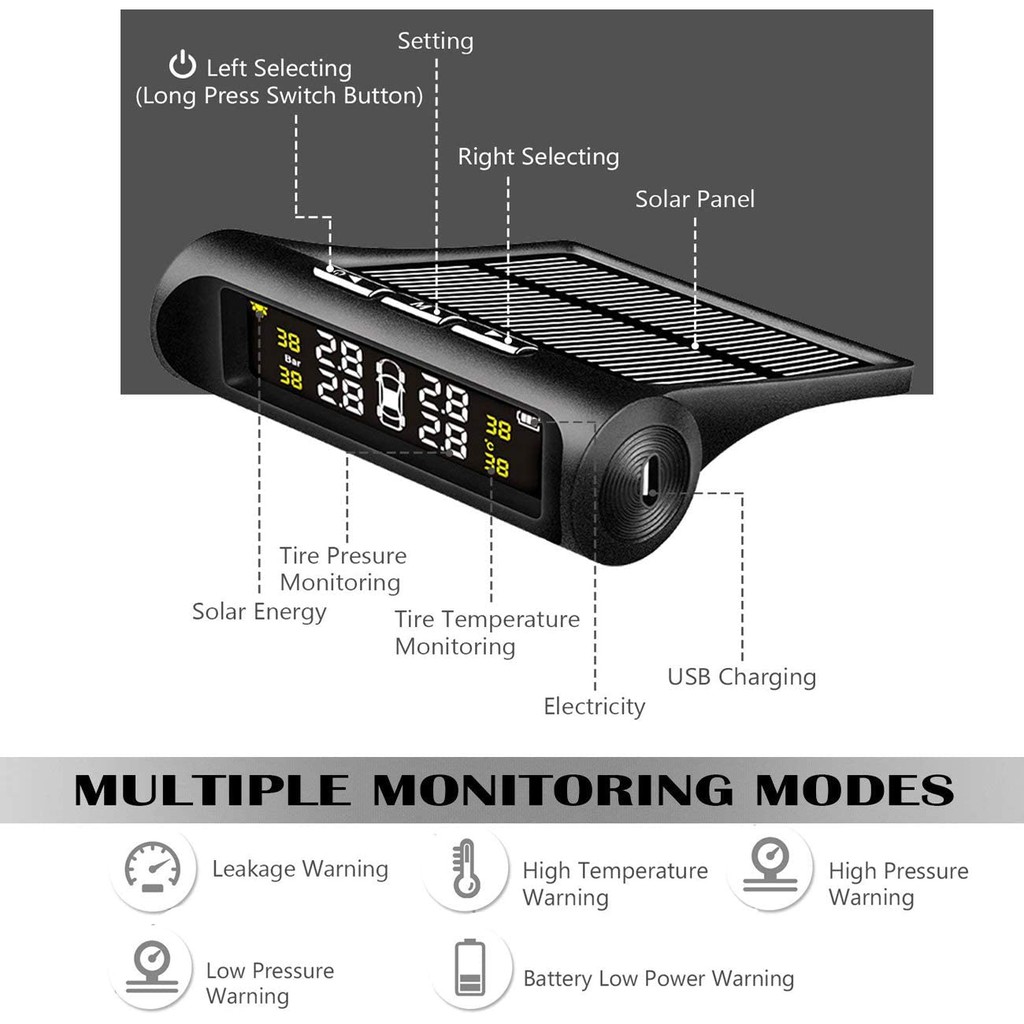 Cảm Biến Áp Suất Lốp TPMS Màn Màu Van Trong Cao Cấp