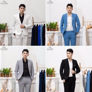 [SALE CỰC SỐC] Bộ vest nam trẻ trung sang trọng nhiều màu, chất vải dày dặn, không nhăn không xù