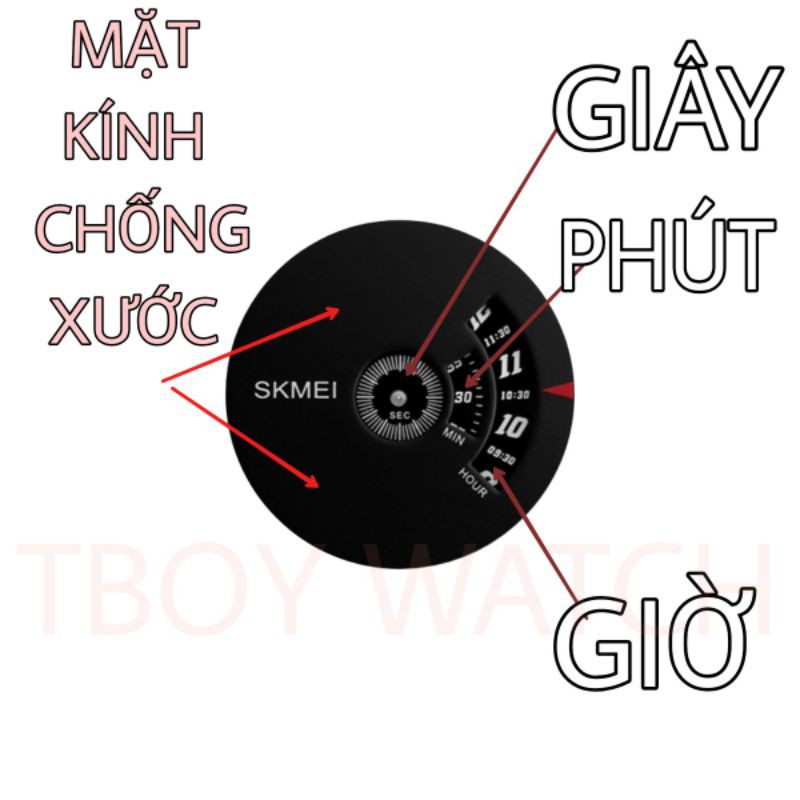 Máy Nhật Chính Hãng | ĐỒNG HỒ NAM SKMEI F130 Độc đáo - Chống Nước Kính Tráng Sapphire Chạy Trục Số Không Kim