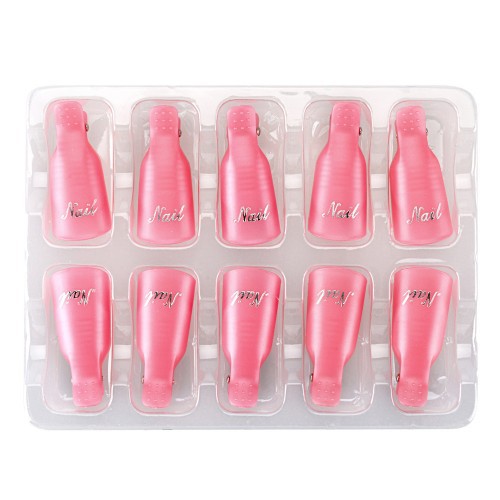 BỘ KẸP Ủ TAY  PHÁ GEL 10PCS - dụng cụ làm móng