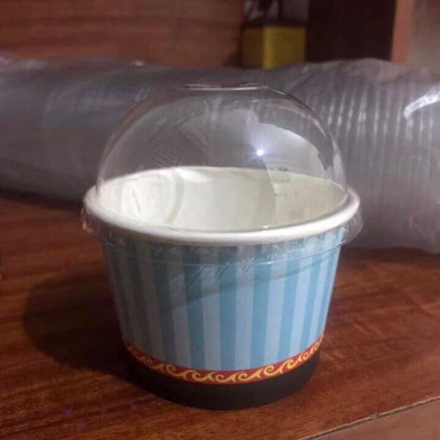 Cốc giấy dùng đựng kem, bánh.... in hình ngẫu nhiên và mẫu trơn( Giá bán 50 cái)