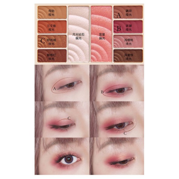 Phấn Mắt Novo 3in1 Ornate Kiêm Bắt Sáng Và Má Hồng Hàng Nội Địa Trung | BigBuy360 - bigbuy360.vn