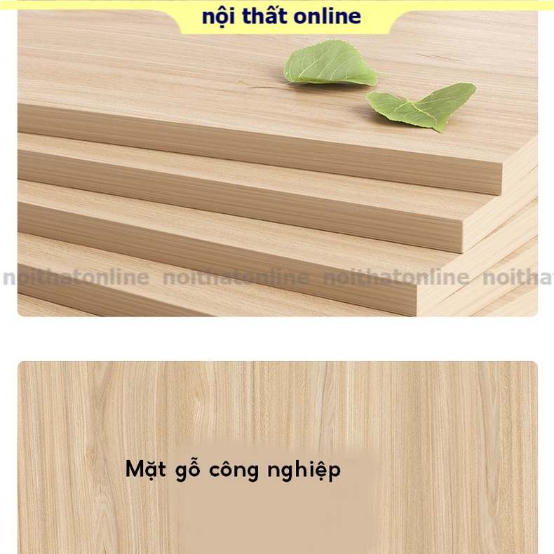 Bàn học phong cách Bắc Âu trông đẹp mắt kèm kệ sách và giá sách kích thước lớn, bàn làm việc màu gỗ sáng thiết kế