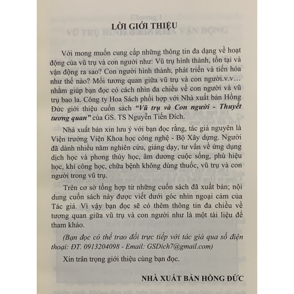Sách - Vũ Trụ Và Con Người Thuyết Tương Quan