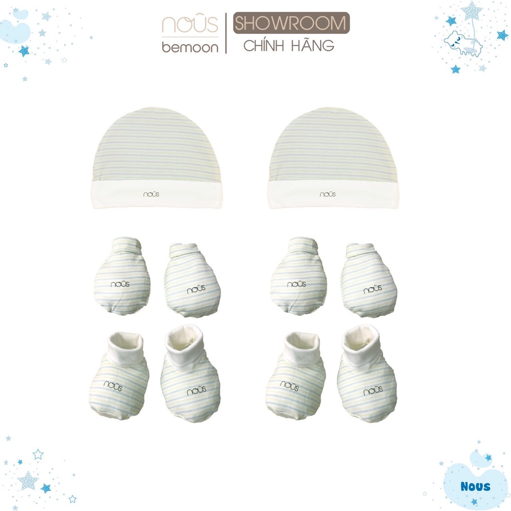 Set 2 đôi bao tay + 2 đôi bao chân hoặc set 2 mũ Nous petit