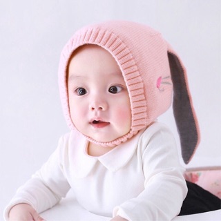 Mũ len tai gấu dài cho bé