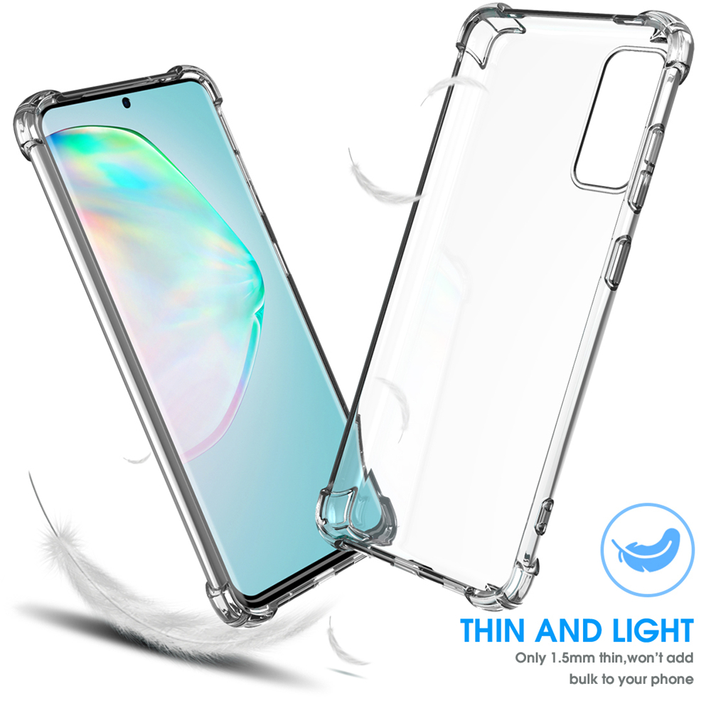 Ốp TPU silicone trong suốt chống sốc cho Samsung Galaxy Note 20 10 10 Lite 9 8 S21 S20 Ultra S20 fe S10 S9 S8 Plus 5G