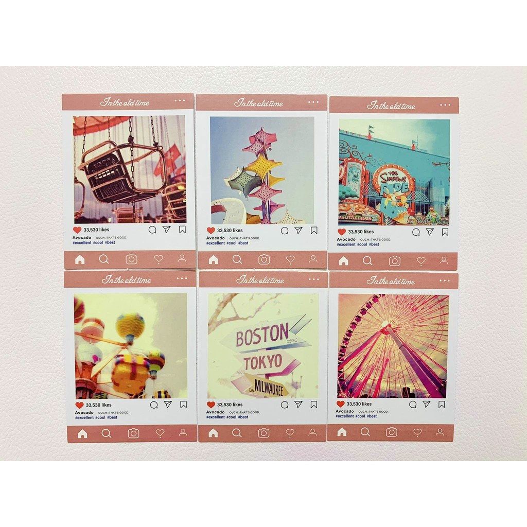 Set 30 Hình Dán Sticker Instagram - Hình Dán Trang Trí Sổ Tay Ốp Lưng Bullet Journal
