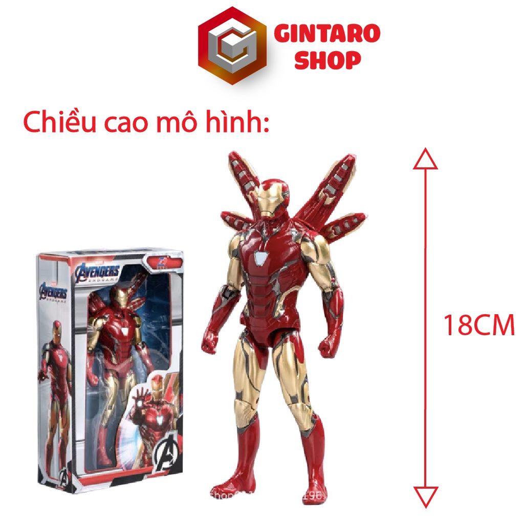 Mô hình Iron Man marvel Mark 85 cao cấp, Đồ chơi mô hình nhân vật người sắt Gintaro Shop