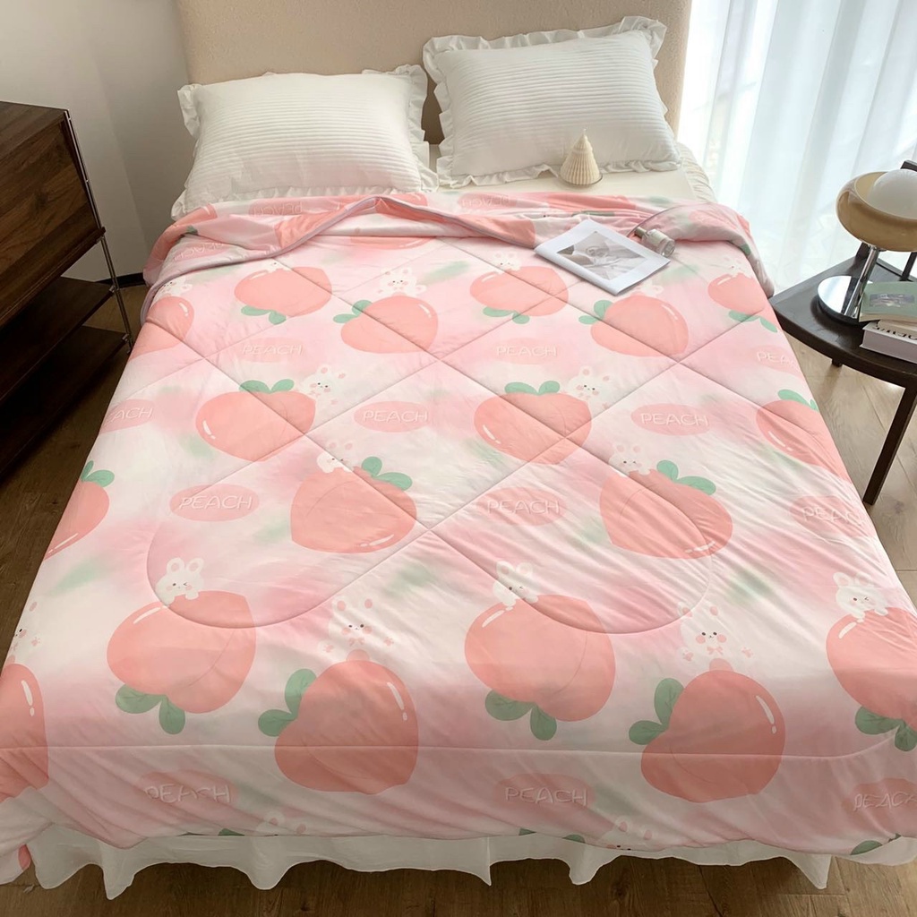 Chăn thun lạnh phong cách hàn quốc mẫu mới 2022 , Chăn hè cotton thun mát lạnh mềm mịn kích thước 2m3x2m nhập khẩu