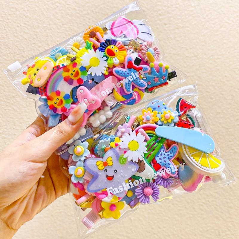 Set 14 Kẹp Tóc Hình Trái Cây Dễ Thương Cho Bé Gái