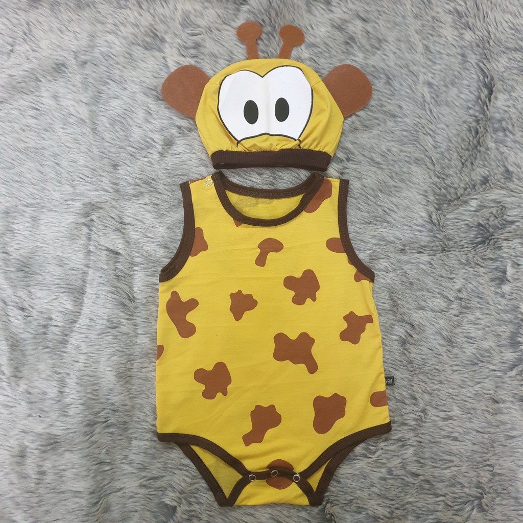 Bộ Bodysuit Chip Hình Hươu Vàng Cho Bé - BDS_HUOUVANG