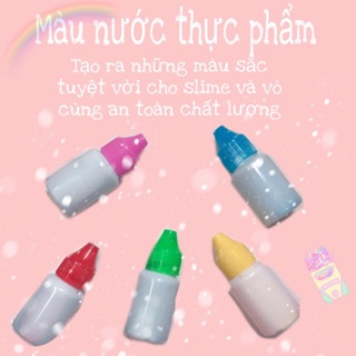 COMBO 5 MÀU làm SLIME siêu đẹp  | Màu slime | Màu thực phẩm| Màu pha slime I Nguyên liệu làm slime