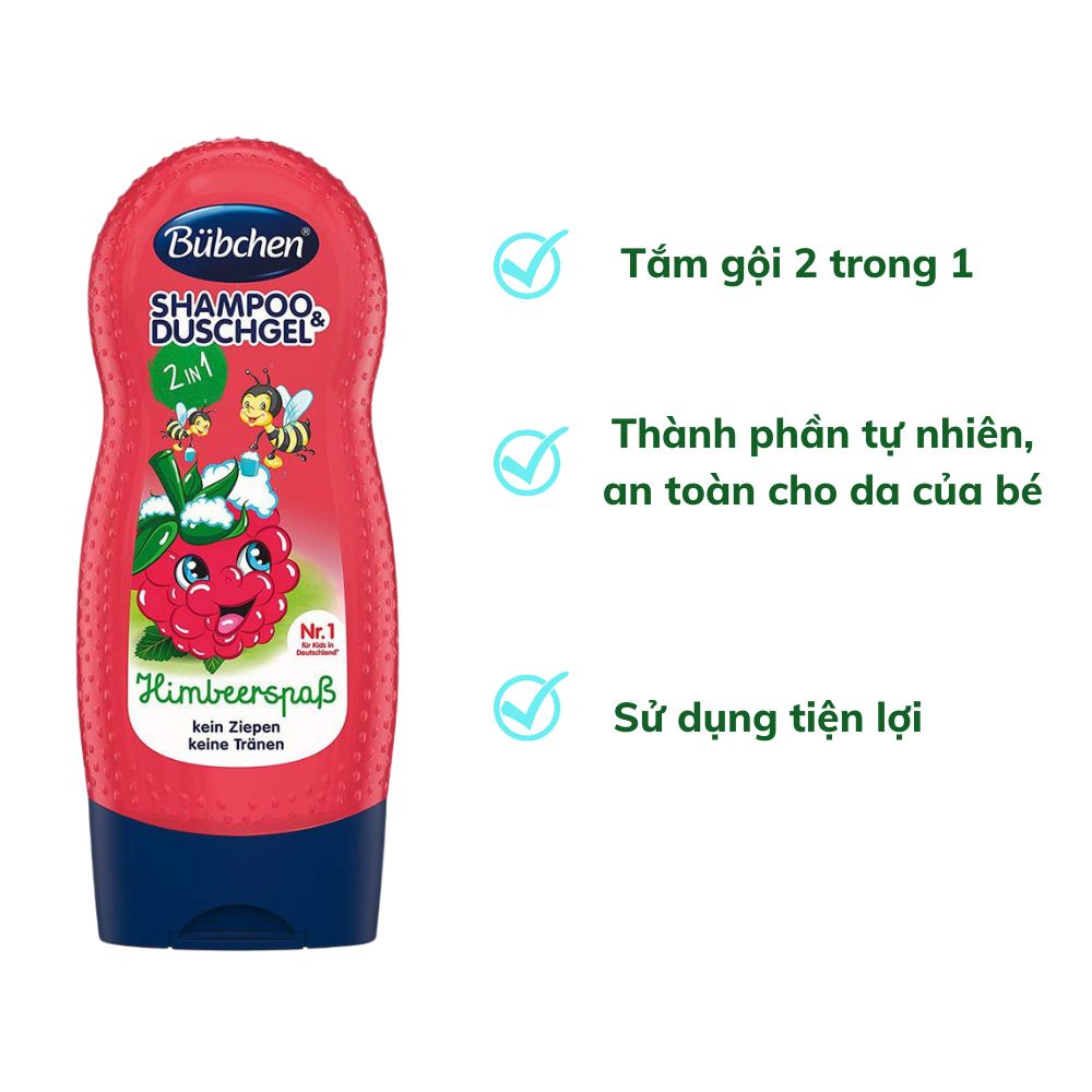 Sữa tắm gội cho bé Bubchen 230ml đủ hương, Hàng chuẩn Đức - Shop Lavenic
