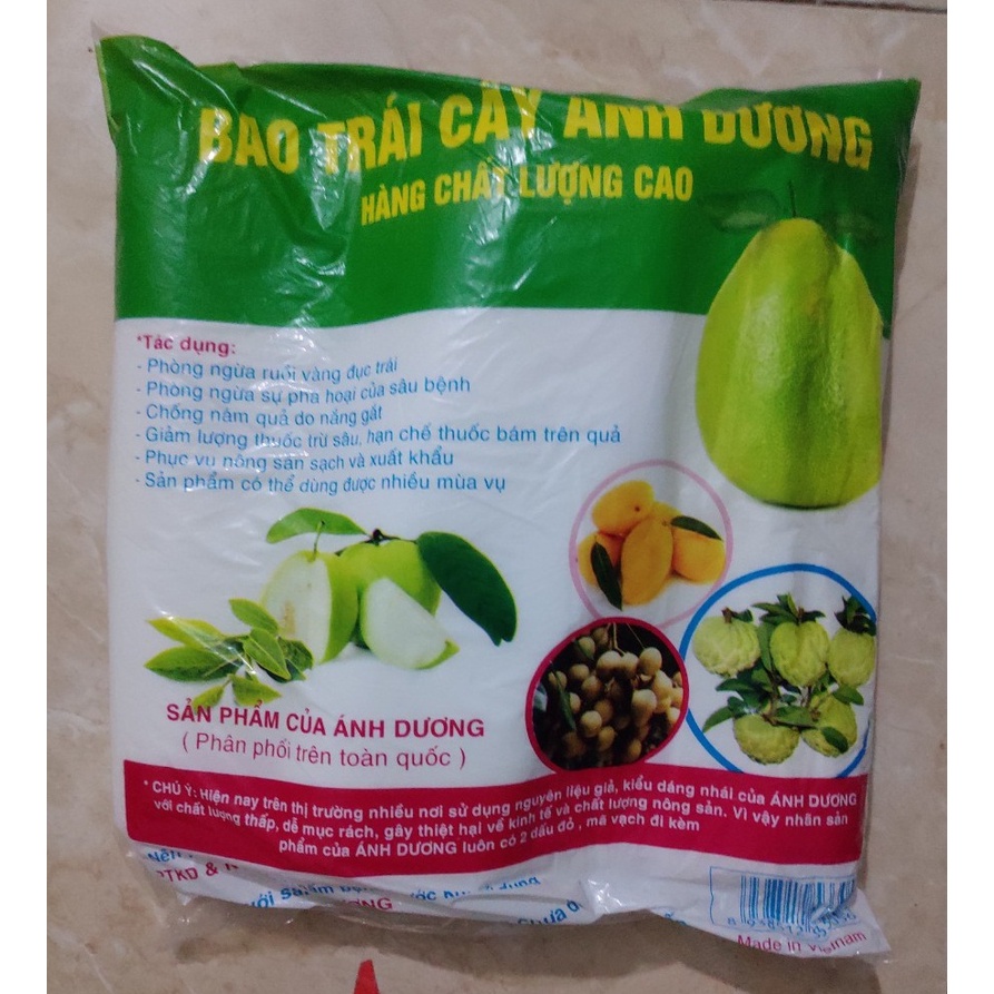 Bộ 50 túi bọc trái (bưởi, xoài, nhãn...) KT 30x30cm, bao trái Ánh Dương