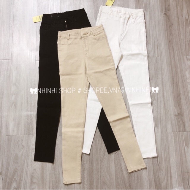 Quần skinny giả bò siêu co dãn lên dáng auto đẹp trơn và rách gối CS1650 - NhiNhi Shop | BigBuy360 - bigbuy360.vn