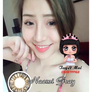 Lens xám Hàn Naomi gray có cận