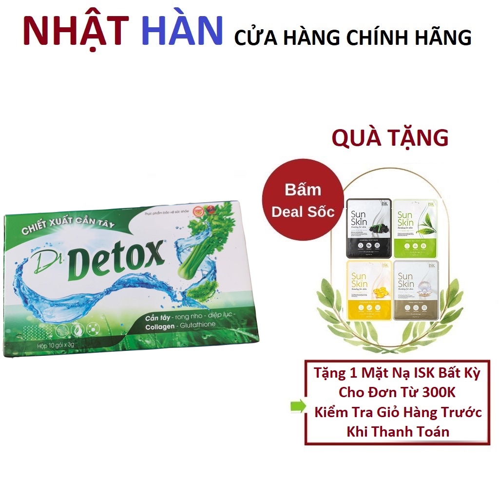 Bột Cần Tây Drdetox Vạn Tam Giúp Tăng Cường Sức Đề Khá.n. Giảm Mỡ Trong Máu Giúp Giảm Cân Giữ Dáng Hiệu Quả (Hộp 10 gói)
