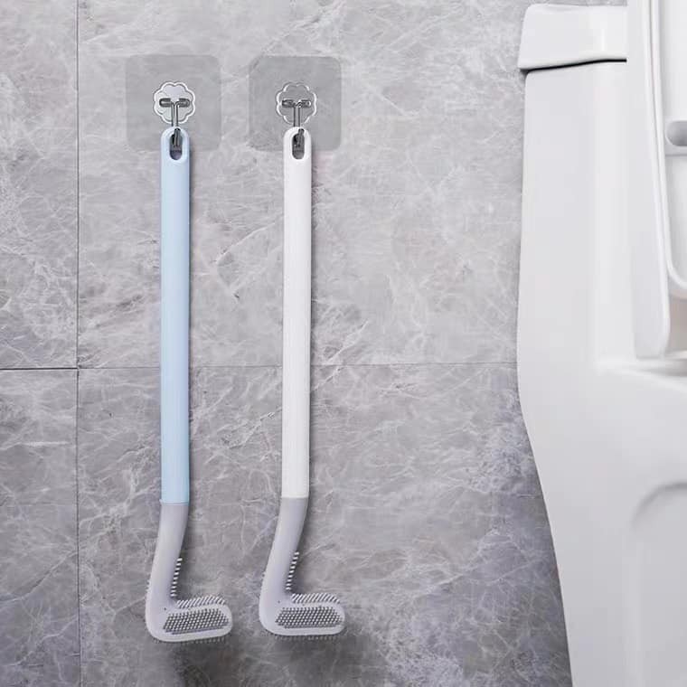Chổi cọ toilet silicon thông minh mẫu mới 2021 Cọ Chà Rửa Toilet Silicone Cán Dài