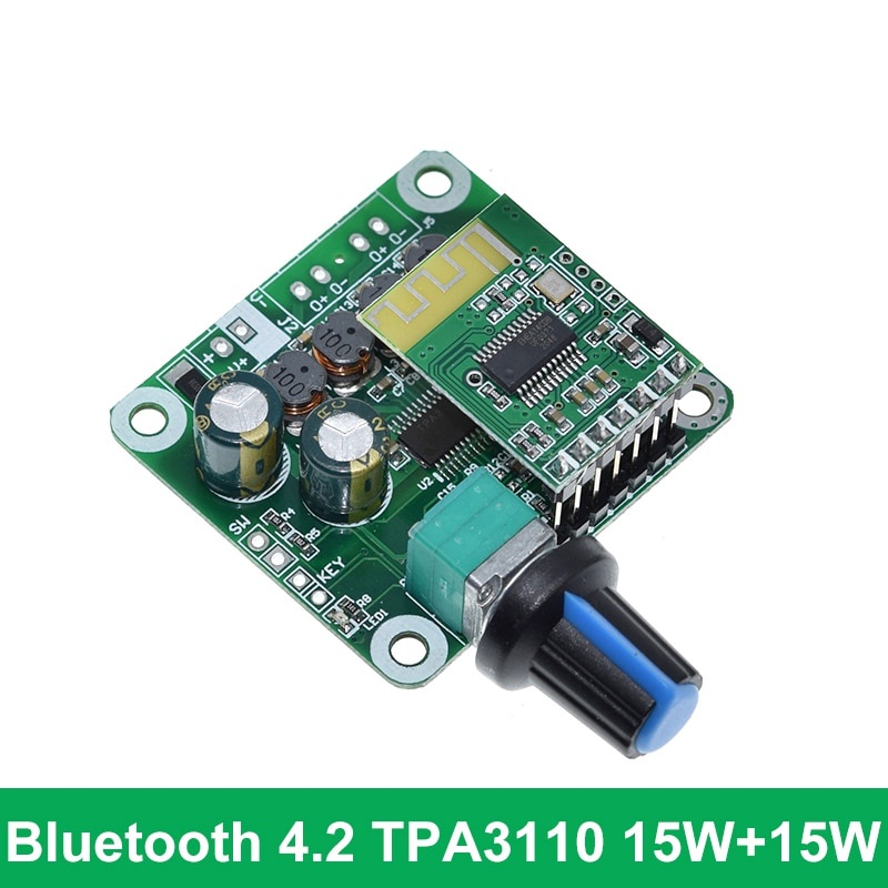 Mô đun khuếch đại âm thanh kỹ thuật số Bluetooth 4.2 Tpa3110 15w / 30w X 2 cho xe ô tô