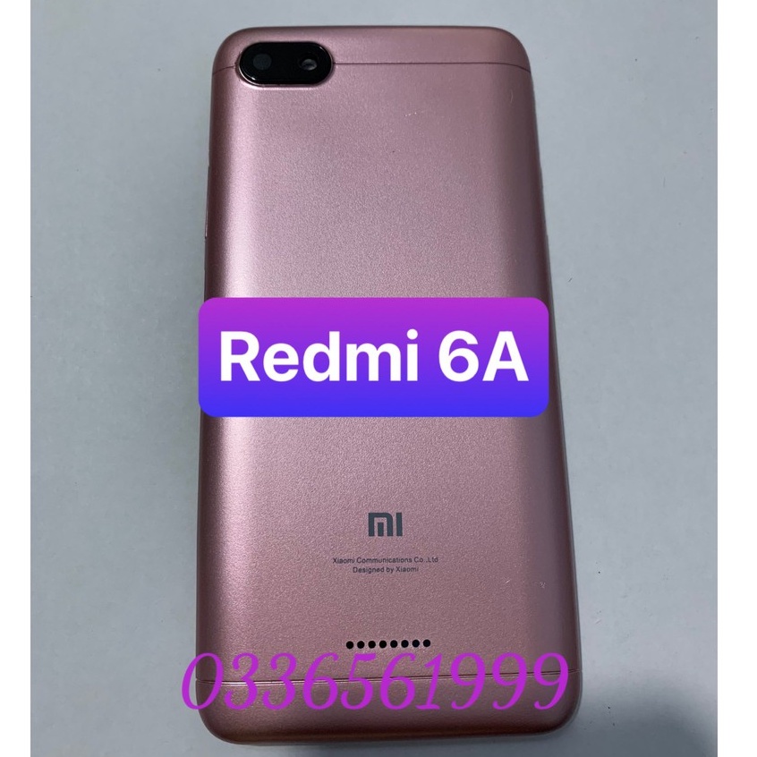bộ vỏ xiaomi redmi 6A - gồm lưng,sườn,phím,kính camera