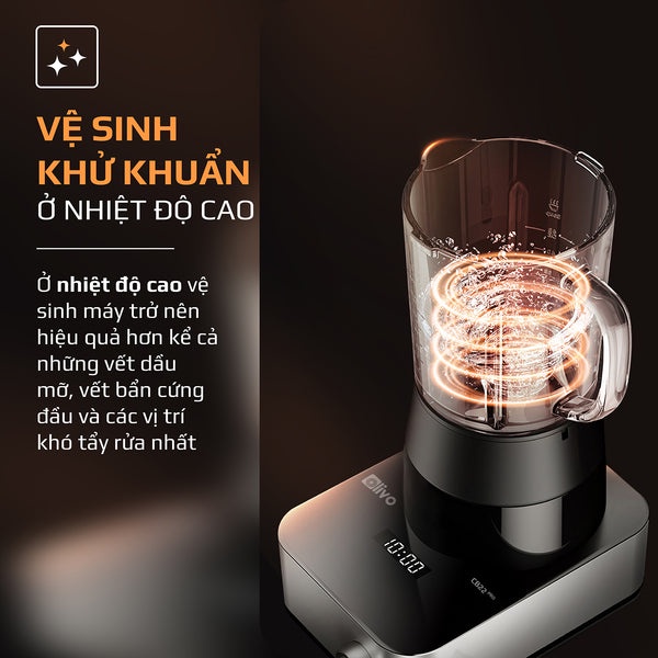 Máy làm sữa hạt OLIVO CB22 PRO Mỹ 1.75L Độ Ồn Thấp - Mâm nhiệt gốm chống kê - 14 chức năng - BH 2 năm - Befoyo
