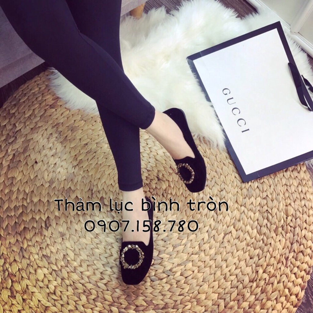 Thảm lục bình tròn - Thảm cói chụp ảnh lót sàn vintage
